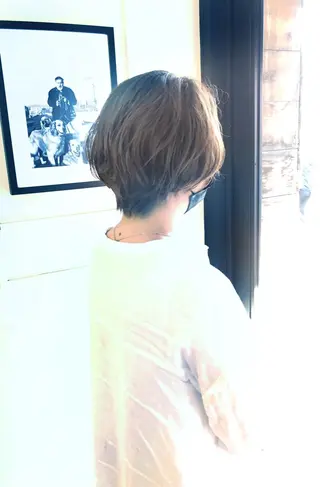 ショート カラー パーマ 🌿ダブルカラー/ 表参道/中村渓太のヘアスタイル