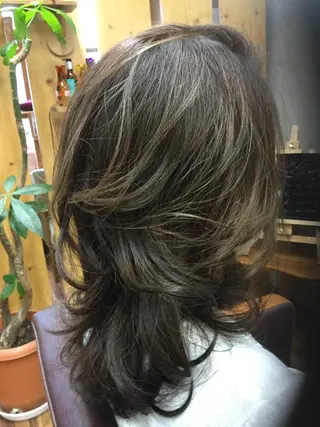 セミロング ロング カラー 後藤 健史のヘアスタイル