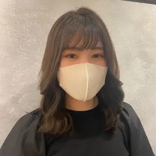 ミディアム カラー ヘアアレンジ 髪質改善 永田零亜のヘアスタイル
