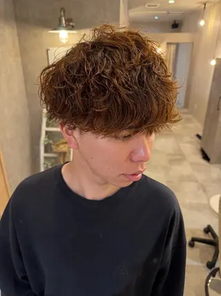 ショート パーマ 仲井 康己のヘアスタイル