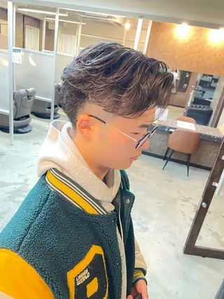 ショート パーマ メンズ メンズパーマ特化 カバヤマ　リョウのヘアスタイル
