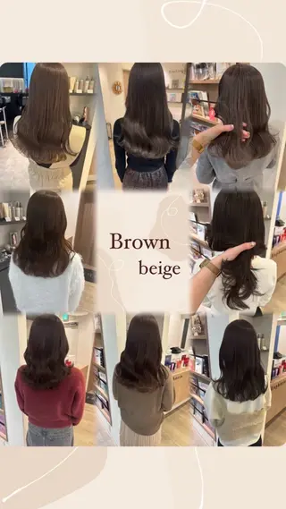 セミロング カラー モテ髪🫧赤み消し カラー表参道きょうこのヘアスタイル