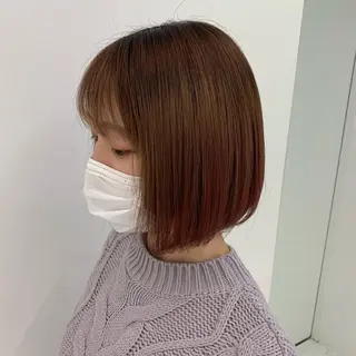 ミディアム カラー ヘアアレンジ ダブルカラー｜ なおき｜池袋美容師のヘアスタイル