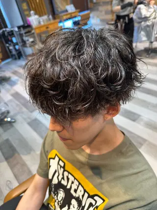 ショート パーマ メンズ 和田 直也のヘアスタイル