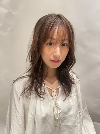ミディアム パーマ ヘアアレンジ 一箭 恵梧/ロングヘアのヘアスタイル