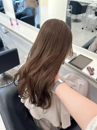ロング カラー NANO/ ブリーチ×レイヤーのヘアスタイル