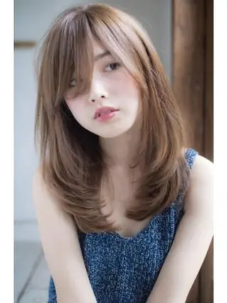 セミロング 髪質改善レイヤー/ ボブたんの翔太のヘアスタイル