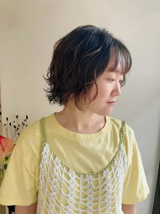 ショート パーマ 川間 将彦のヘアスタイル