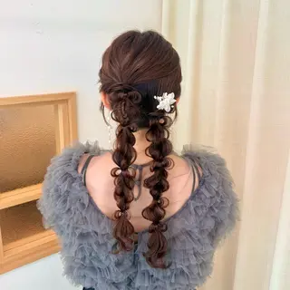 ロング ヘアアレンジ 褒められヘアメイク /ボブ女子🐶みおのヘアスタイル