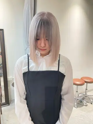 ミディアム カラー 💜ハイトーン💛 マジカルかいちゃんのヘアスタイル