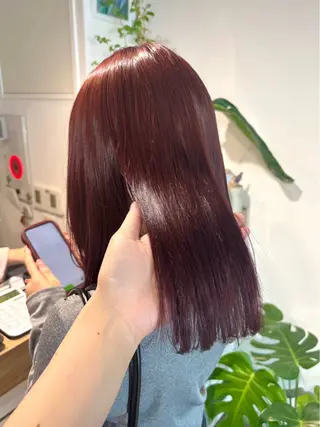ミディアム カラー 透明感カラー💎前髪 顔まわり/小由葵のヘアスタイル