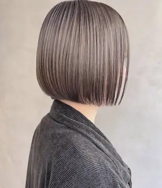 ショート カラー パーマ ヘアアレンジ バレイヤージュ 藤沢 髪質改善 竹内ケンゴのヘアスタイル