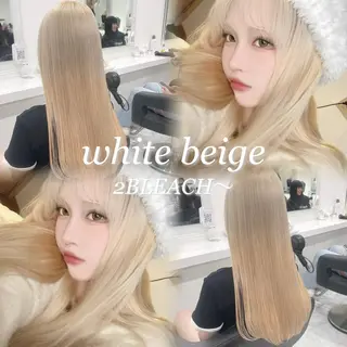 ロング カラー 色落ち綺麗🩰ハイ トーン🎀RINKAのヘアスタイル