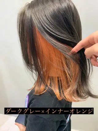 ミディアム カラー レイヤー/大人メンズ パーマ🌀 平島拓也のヘアスタイル