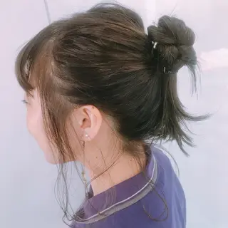ヘアアレンジ 💓パーマ，💗 レイヤーカットのヘアスタイル