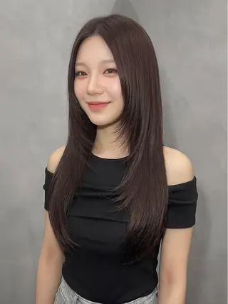 ロング カラー 吉田勇人🩶レイヤー •透明感カラー•暗髪のヘアスタイル