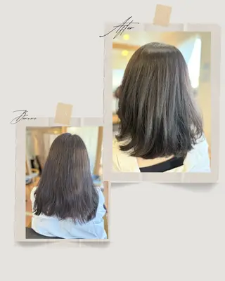 セミロング カラー 西村 渉のヘアスタイル