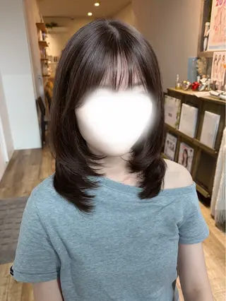 ミディアム 似合わせカット⌇ヘア セット⌇A i🤍のヘアスタイル