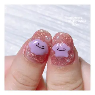 ミディアム ネイル 🐾enen style 🐾のネイルデザイン