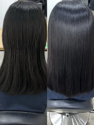 ミディアム パーマ 渋谷艶カラー¦縮毛 🤍ふうかのヘアスタイル