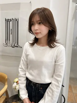 ミディアム keshiki 大名のヘアスタイル