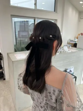 ロング ヘアアレンジ suehiro yunaのヘアスタイル