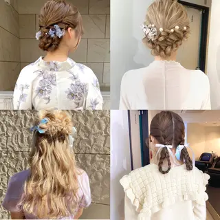 ヘアアレンジ mizuki/ピンク ベージュ.レイヤーのヘアスタイル