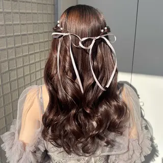 ヘアアレンジ 銀座：似合わせカラー オリーブ🫒アレンジのヘアスタイル