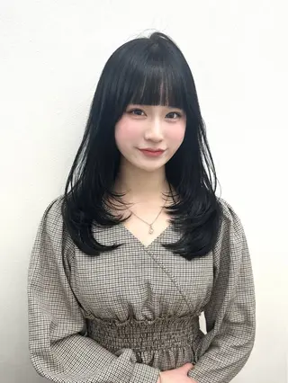 ロング 大人っぽ中韓レディ ヘア🤍MAOのヘアスタイル