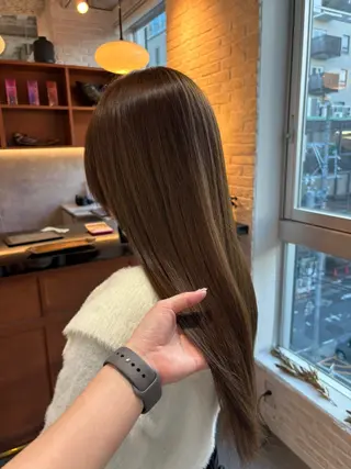 ロング カラー 柳坪 まなのヘアスタイル
