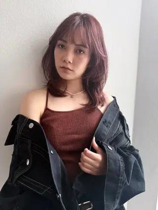 セミロング カラー 💛🤍U too e’s /店長🧸のヘアスタイル