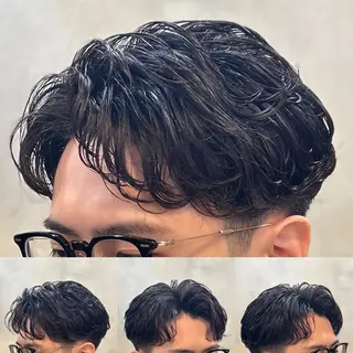 ショート パーマ メンズ トミモト アユムのヘアスタイル