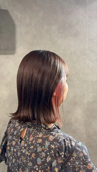 ミディアム カラー 加藤 貴子のヘアスタイル