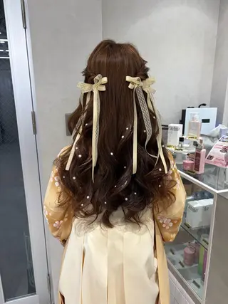 ロング カラー ヘアアレンジ レイヤー/透明感 赤み消し/はるかのヘアスタイル