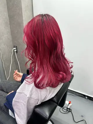 セミロング カラー 🍑アヤ🫧パーマ モデル募集🍑のヘアスタイル