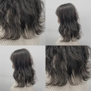 ミディアム カラー パーマ ヘアアレンジ メンズ キッズ ネイル マツエク・マツパ 上品＆韓国風 🥀海心🥀のヘアスタイル