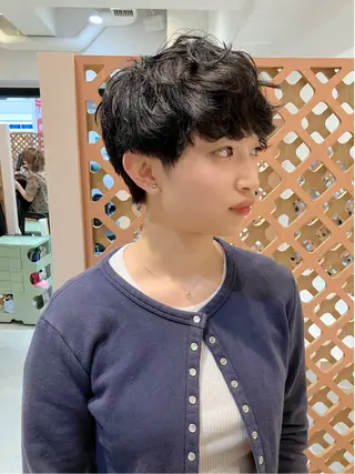 ショート パーマ 川間 将彦のヘアスタイル