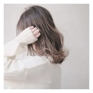 セミロング カラー ba-boo 広島のヘアスタイル