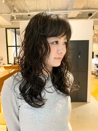 ロング カラー パーマ パーマ　地毛風カラー /横山大樹のヘアスタイル