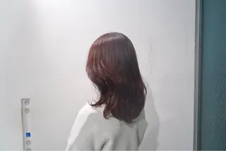 セミロング カラー ボブ/レイヤー /艶カラー/sakuのヘアスタイル