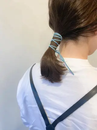 ミディアム カラー ヘアアレンジ ダメージレスサロン✨ kayo🌱のヘアスタイル