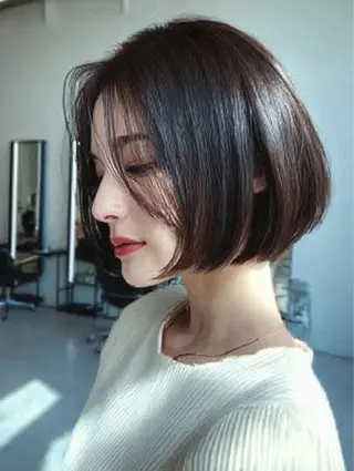 ショート カラー 🍒モテ暖色カラー × うる艶✧ ゆなのヘアスタイル