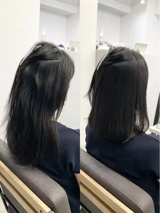 セミロング カラー パーマ 生艶髪&レイヤー🔔 渋谷お薦めNo.1✨のヘアスタイル