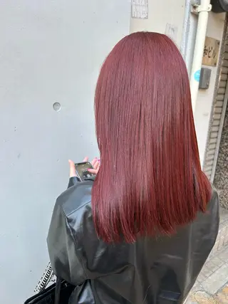 ミディアム 透明感カラー NAN AMI グレージュのヘアスタイル