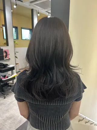 セミロング カラー hubhair レイヤー/透明感のヘアスタイル