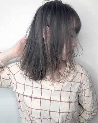 ミディアム カラー 🌟色落ちまで綺麗/ ブリーチ/RYO⭐️のヘアスタイル