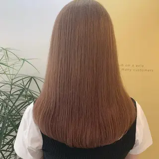セミロング カラー ハブヘアー ハブヘアーのヘアスタイル