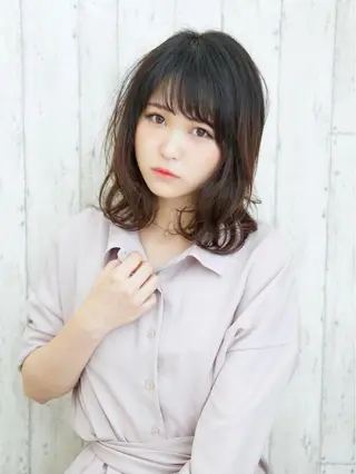 ミディアム カラー パーマ ヘアアレンジ メンズ キッズ ネイル マツエク・マツパ 永野 良一のヘアスタイル