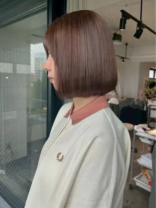 セミロング メンズ 艶ブリーチなしカラー 🐹🤍ナナカのヘアスタイル
