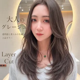 ロング カラー レイヤー/髪質改善 Lond ambreのヘアスタイル